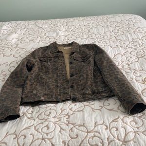 Leopard Print Denim Jacket